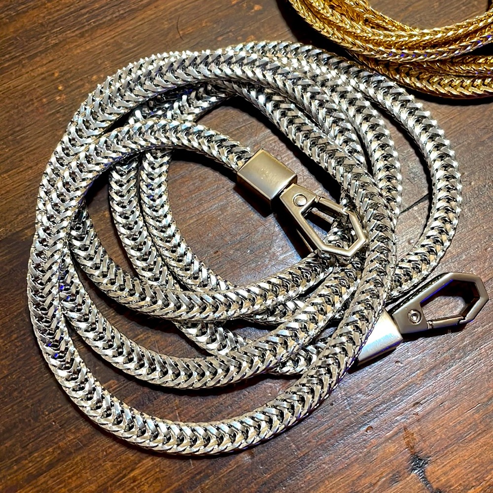 Silver tone chain replacement strap